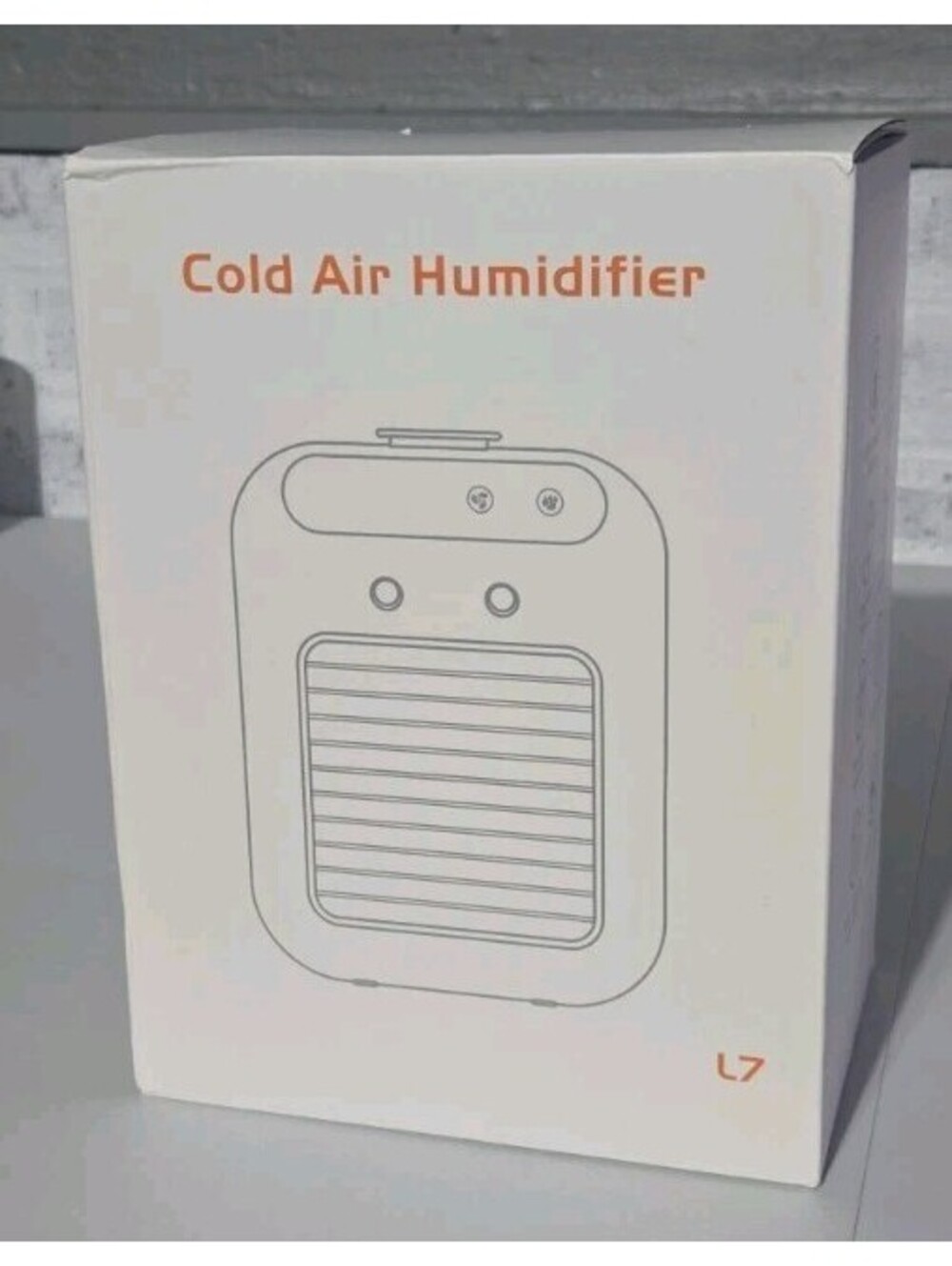 L7 Cool Mist Cold Air Humidifier Touch Control LED, 500mL 25W 5V Ivory